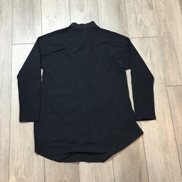 ADAY Something Borrowed Shirt Women's Size S Black Button Up Minimalist Classic - Picture 2 of 7